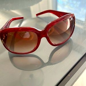 Authentic Roberto cavalli sunglasses. Red frame with gold detail.